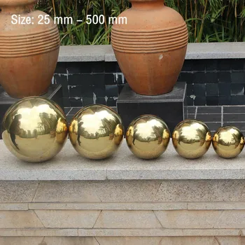 Zlato žogo Dia 100 mm 10 cm iz nerjavečega jekla, titana prekrita zlato votlih žogo nemoteno žogo domačem dvorišču notranje opreme žogo
